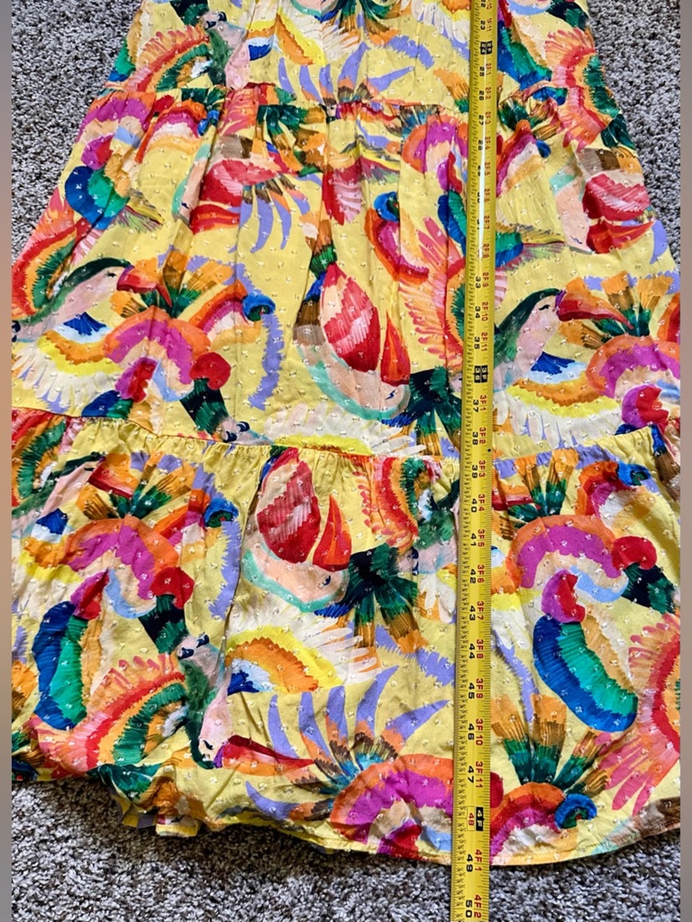 FARM Rio Yellow Multicolor Tropical Maxi Dress - Picture 9 of 13